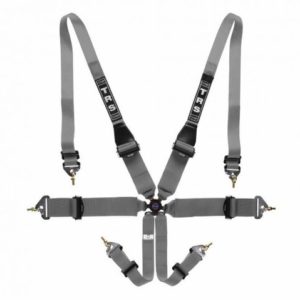 Magnum 6 Point Hans Ultralite Fia Harness Grey