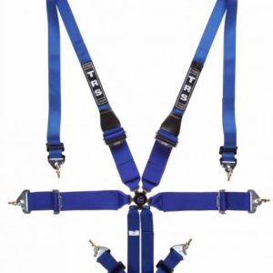 Magnum 6 Point Hans Superlite Fia Harness Blue