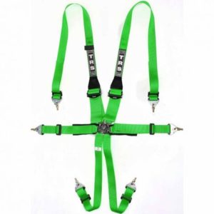 Pro 6 Point Superlite Fhr Fia Harness Green