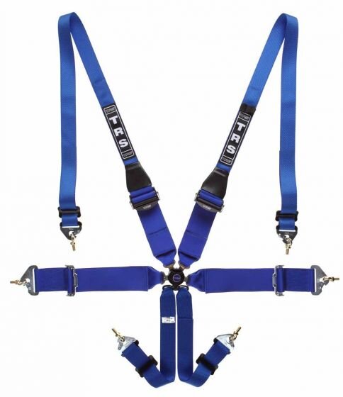 Magnum 6 Point Hans Superlite Fia Harness Blue