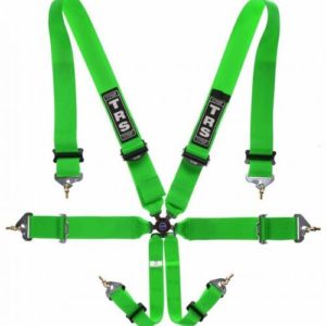 Magnum 6 Point Superlite Fia Harness Green