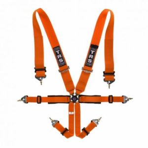 Pro 6 Point Fia Harness Orange