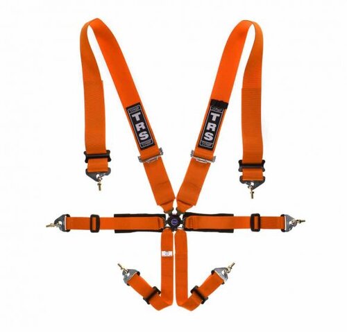 Pro 6 Point Fia Harness Orange