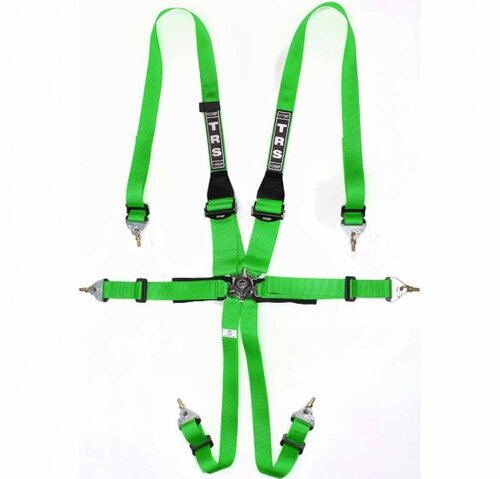 Pro 6 Point Superlite Fhr Fia Harness Green